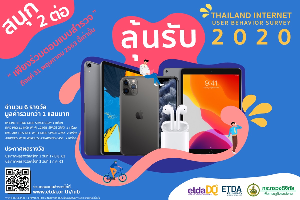 ETDA กระชับเวลาตอบแบบสำรวจ IUB 63 สะท้อนการใช้เน็ต จากสิ้นสุด 31 ก.ค. ถึงแค่ 29 มิ.ย. ตอบก่อน 31 พ.ค