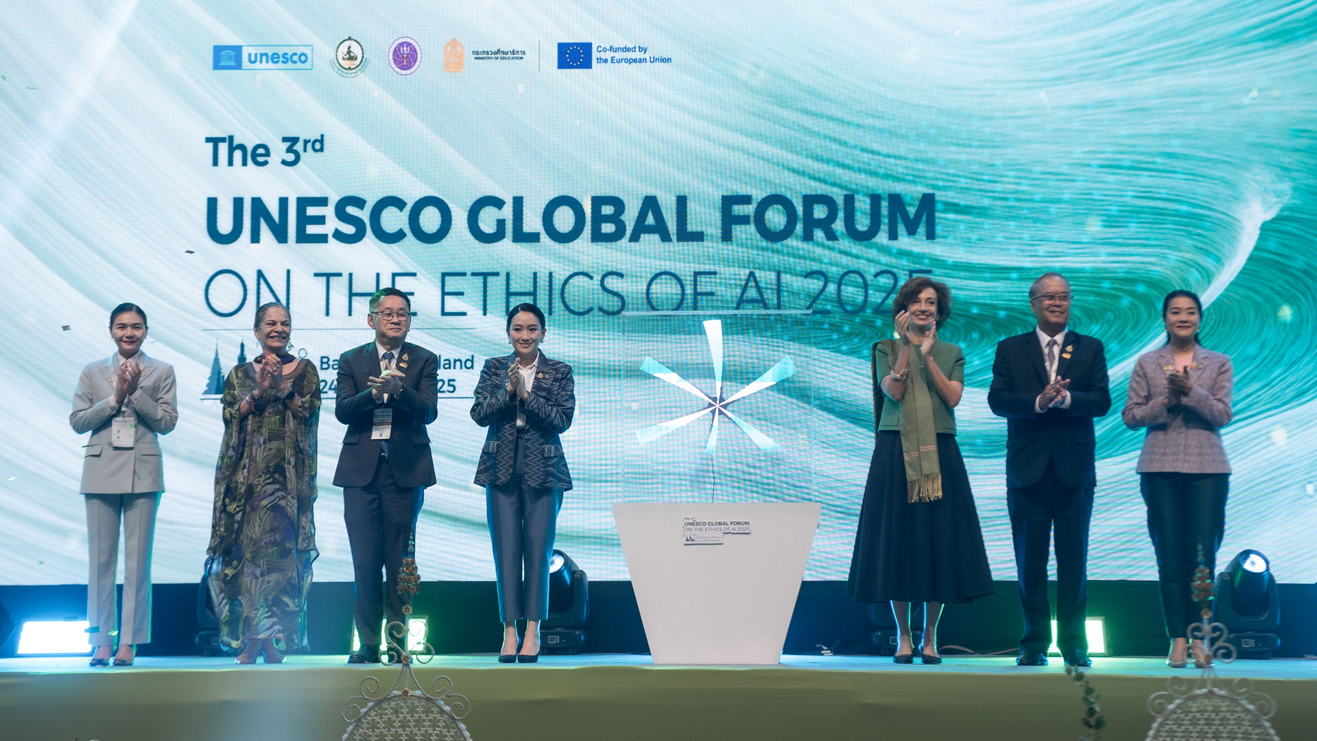 H.E. Prime Minister Paetongtarn Positions Thailand as Regional Leader in Ethical AI  Official Launch of AIGPC at the “3rd UNESCO Global Forum on the Ethics of AI 2025”  A Center to Support AI for Economy, Society, and Human Rights