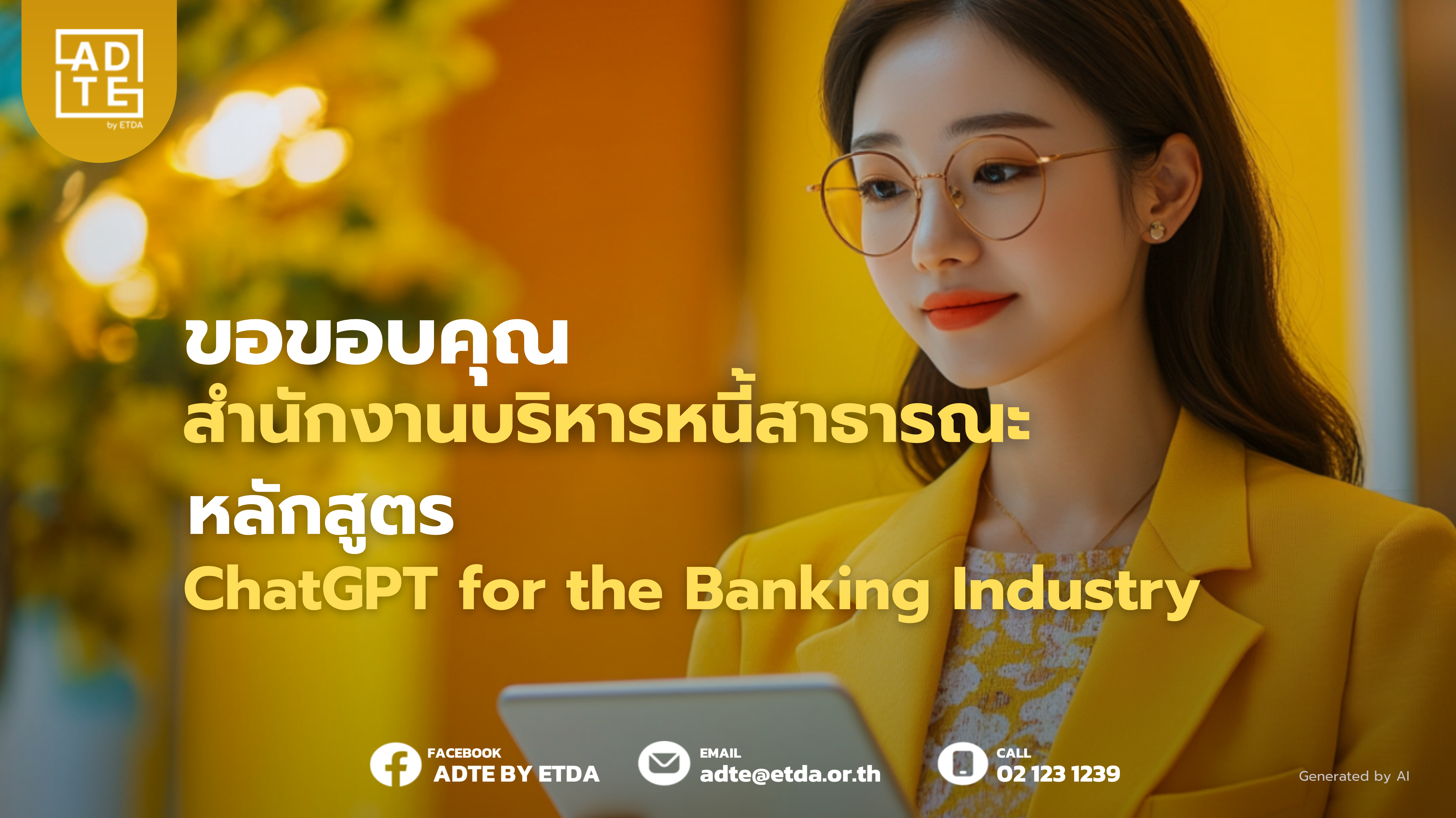 ขอขอบคุณ สำนักงานบริหารหนี้สาธารณะ กับหลักสูตร “ChatGPT for the Banking Industry